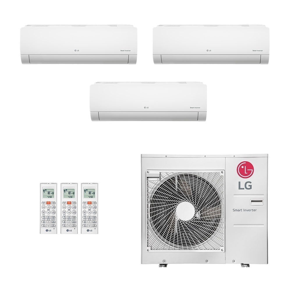 Ar-Condicionado Multi Split Inverter LG 21.000 (2x Evap HW 7.000 + 1x Evap HW 12.000) Quente/Frio 220V							