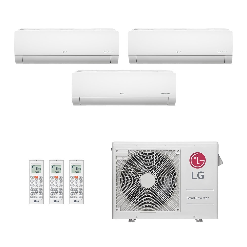 Ar-Condicionado Multi Split Inverter LG 21.000 (2x Evap HW 9.000 + 1x Evap HW 12.000) Quente/Frio 220V