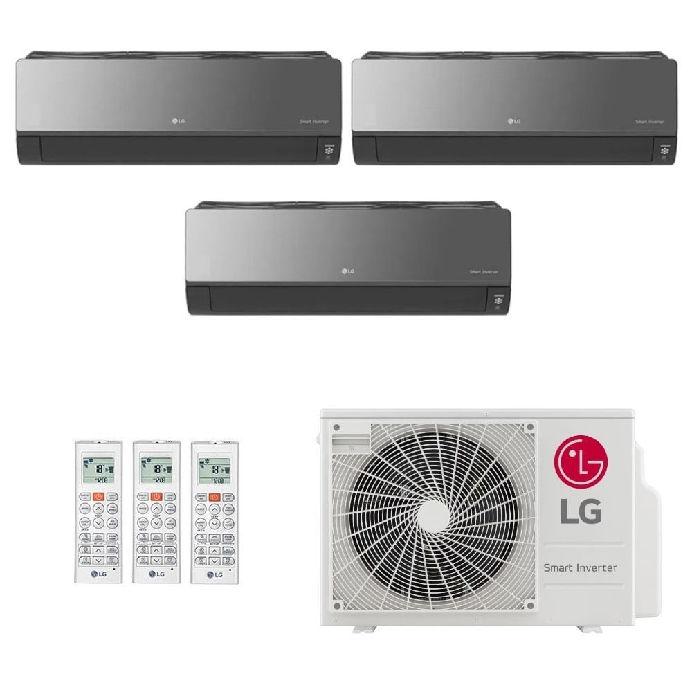 Ar-Condicionado Multi Split Inverter LG 21.000 (3x Evap HW Artcool 9.000) Quente/Frio 220V