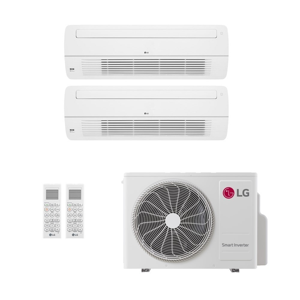 Ar-Condicionado Multi Split Inverter LG 24.000 (1x Evap Cassete 1 Via 7.000 + 1x Evap Cassete 1 Via 18.000) Só Frio 220V