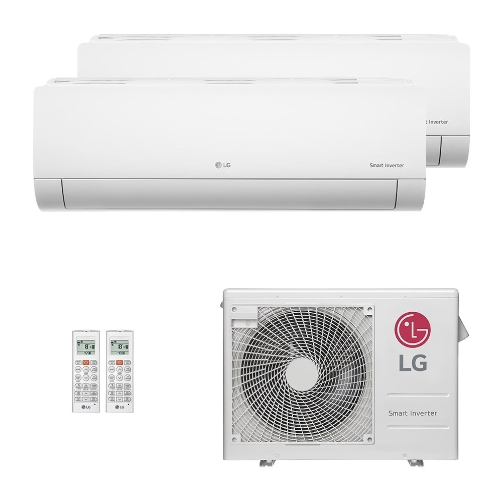 Ar-Condicionado Multi Split Inverter LG 24.000 (1x Evap HW 9.000 + 1x Evap HW 18.000) Quente/Frio 220V								