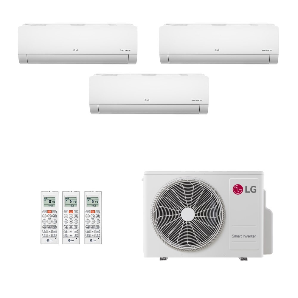 Ar-Condicionado Multi Split Inverter LG 24.000 (1x Evap HW 9.000 + 2x Evap HW 12.000) Só Frio 220V Ar-Condicionado Multi Split Inverter LG 24.000 (1x Evap HW 9.000 + 2x Evap HW 12.000) Só Frio 220V