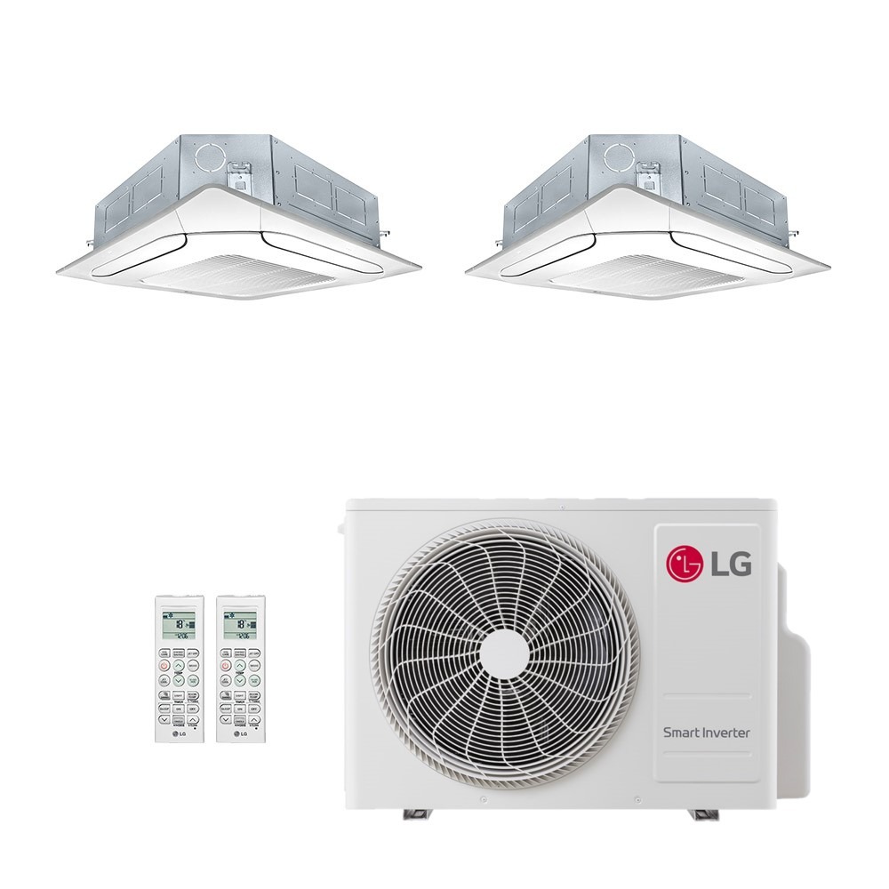 Ar-Condicionado Multi Split Inverter LG 24.000 (2x Evap Cassete 4 Vias 12.000) Só Frio 220V Ar-Condicionado Multi Split Inverter LG 24.000 (2x Evap Cassete 4 Vias 12.000) Só Frio 220V