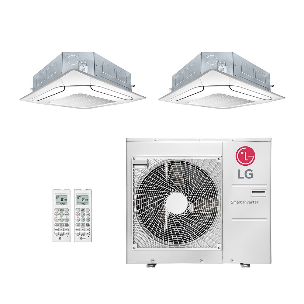 Ar-Condicionado Multi Split Inverter LG 36.000 (2x Evap Cassete 4 Vias 18.000) Quente/Frio 220V Ar-Condicionado Multi Split Inverter LG 36.000 (2x Evap Cassete 4 Vias 18.000) Quente/Frio 220V