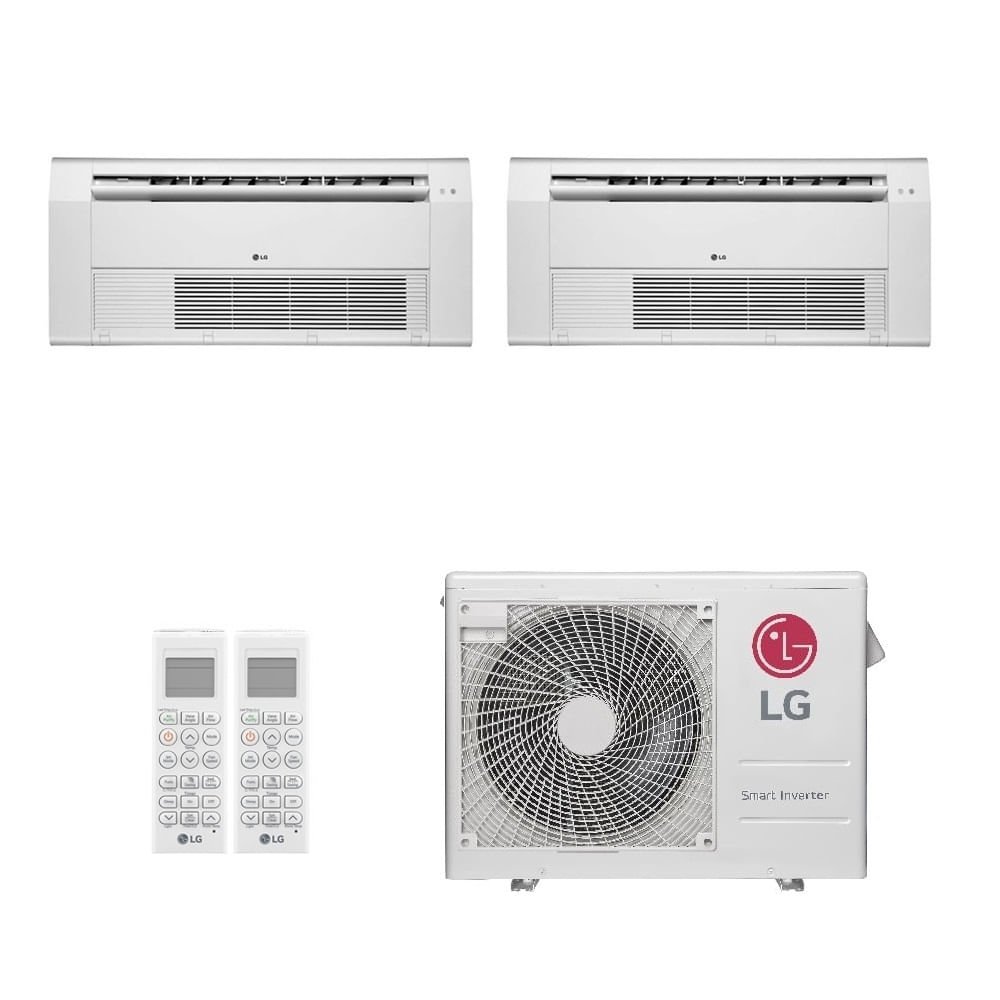 Ar-Condicionado Multi Split Inverter LG 24.000 BTUs (1x Evap Cassete 1 Via 9.000 + 1x Evap Cassete 1 Via 18.000) Quente/Frio 220V