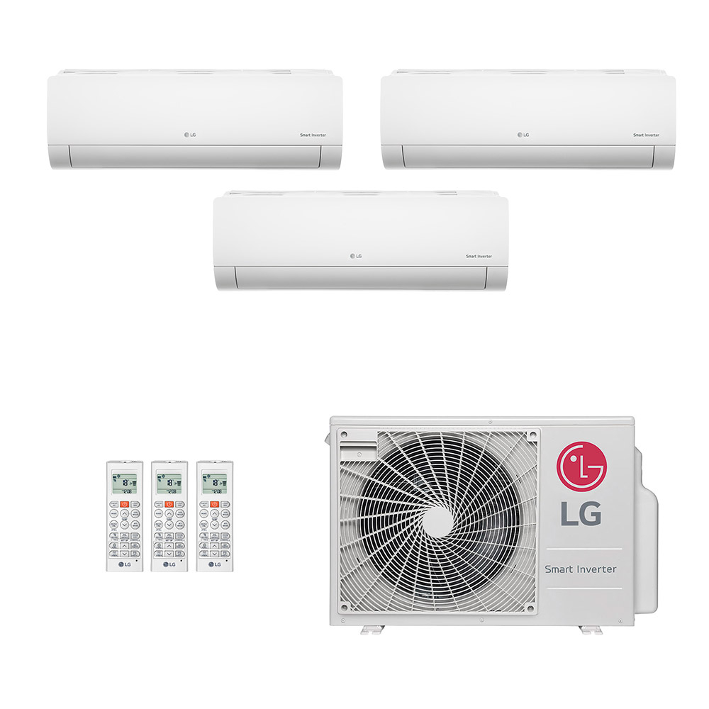 Ar-Condicionado Multi Split Inverter LG 30.000 (1x Evap HW 7.000 + 1x Evap HW 9.000 + 1x Evap HW 18.000) Só Frio 220V
