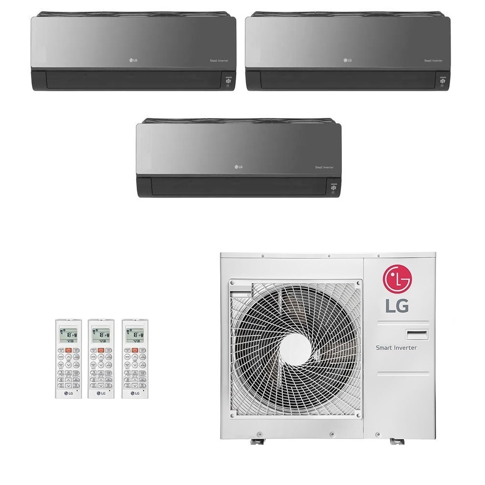 Ar-Condicionado Multi Split Inverter LG 30.000 (1x Evap HW Artcool 7.000 + 1x Evap HW Artcool 12.000 + 1x Evap HW Artcool 18.000) Quente/Frio 220V