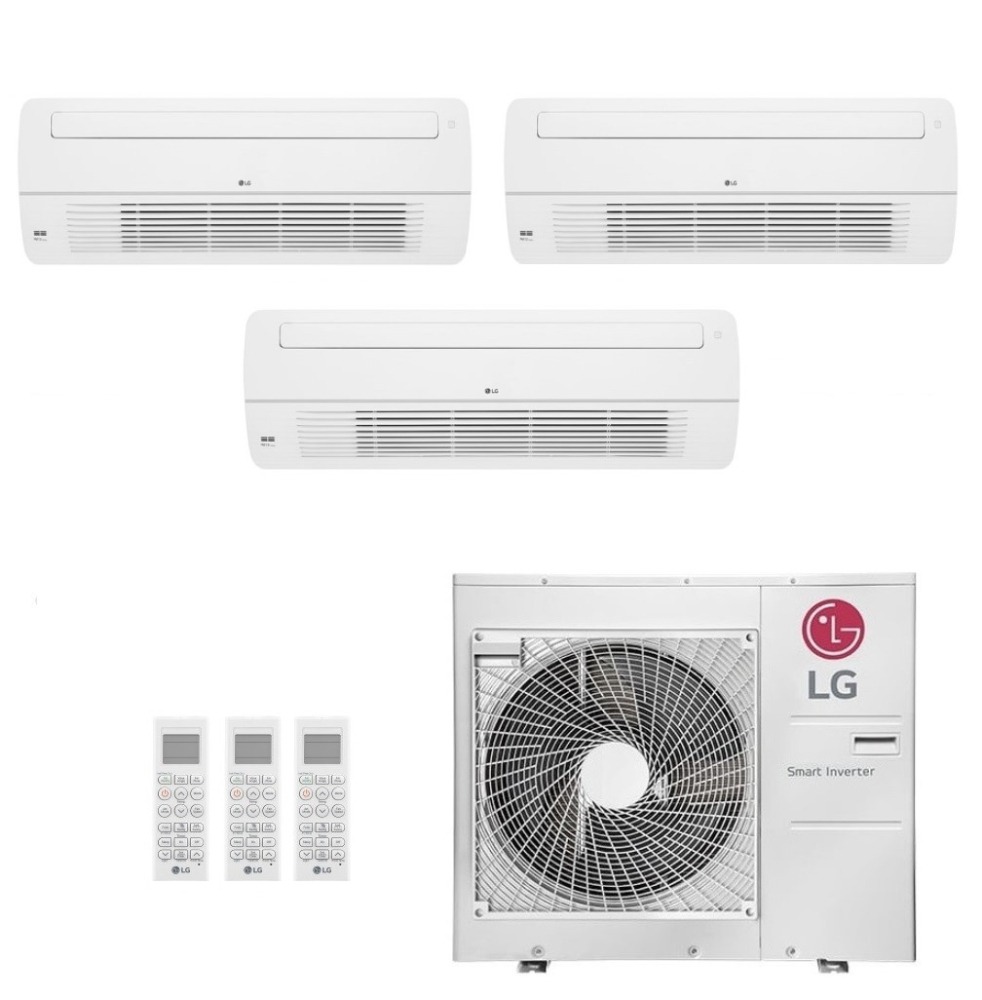 Ar-Condicionado Multi Split Inverter LG 30.000 (2x Evap Cassete 1 Via 7.000 + 1x Evap Cassete 1 Via 24.000) Quente/Frio 220V								
