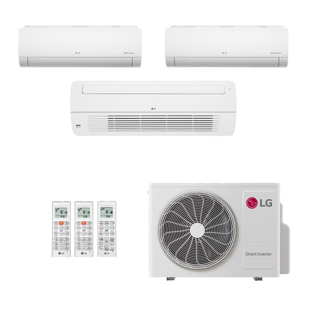 Ar-Condicionado Multi Split Inverter LG 30.000 (2x Evap HW 12.000 + 1x Evap Cassete 1 Via 18.000) Só Frio 220V Ar-Condicionado Multi Split Inverter LG 30.000 (2x Evap HW 12.000 + 1x Evap Cassete 1 Via 18.000) Só Frio 220V