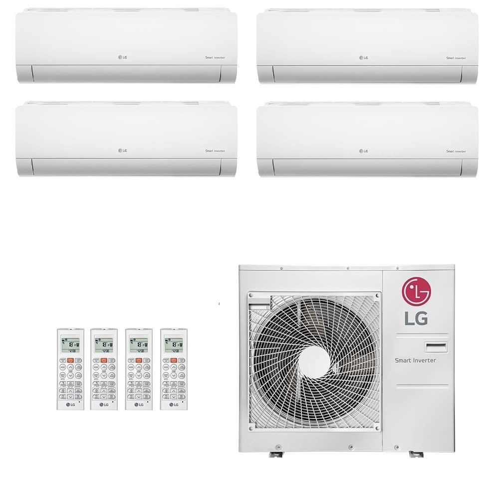 Ar-Condicionado Multi Split Inverter LG 30.000 (2x Evap HW 9.000 + 1x Evap HW 12.000 + 1x Evap HW 18.000) Quente/Frio 220V
