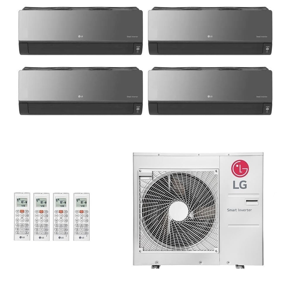 Ar-Condicionado Multi Split Inverter LG 30.000 (2x Evap HW Artcool 7.000 + 1x Evap HW Artcool 12.000 + 1x Evap HW Artcool 18.000) Quente/Frio 220V