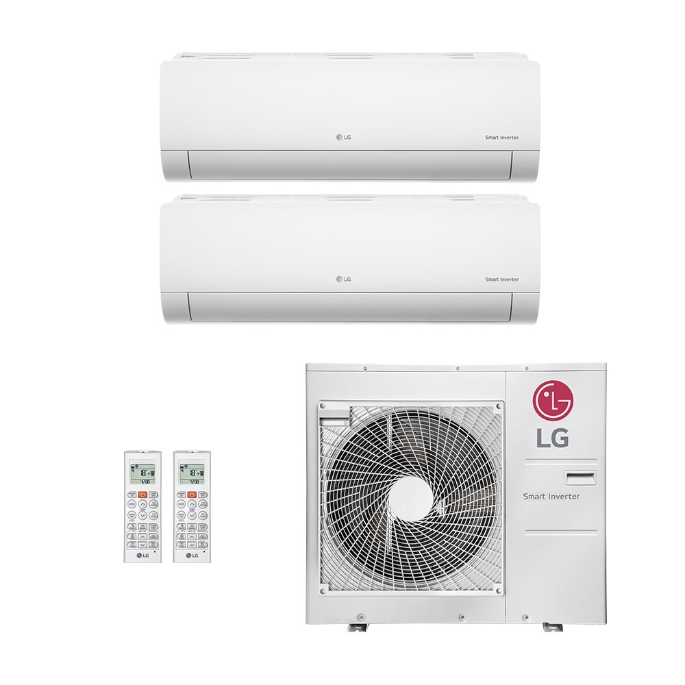Ar-Condicionado Multi Split Inverter LG 30.000 BTUs (1x Evap HW 12.000 + 1x Evap HW 24.000) Quente/Frio 220V