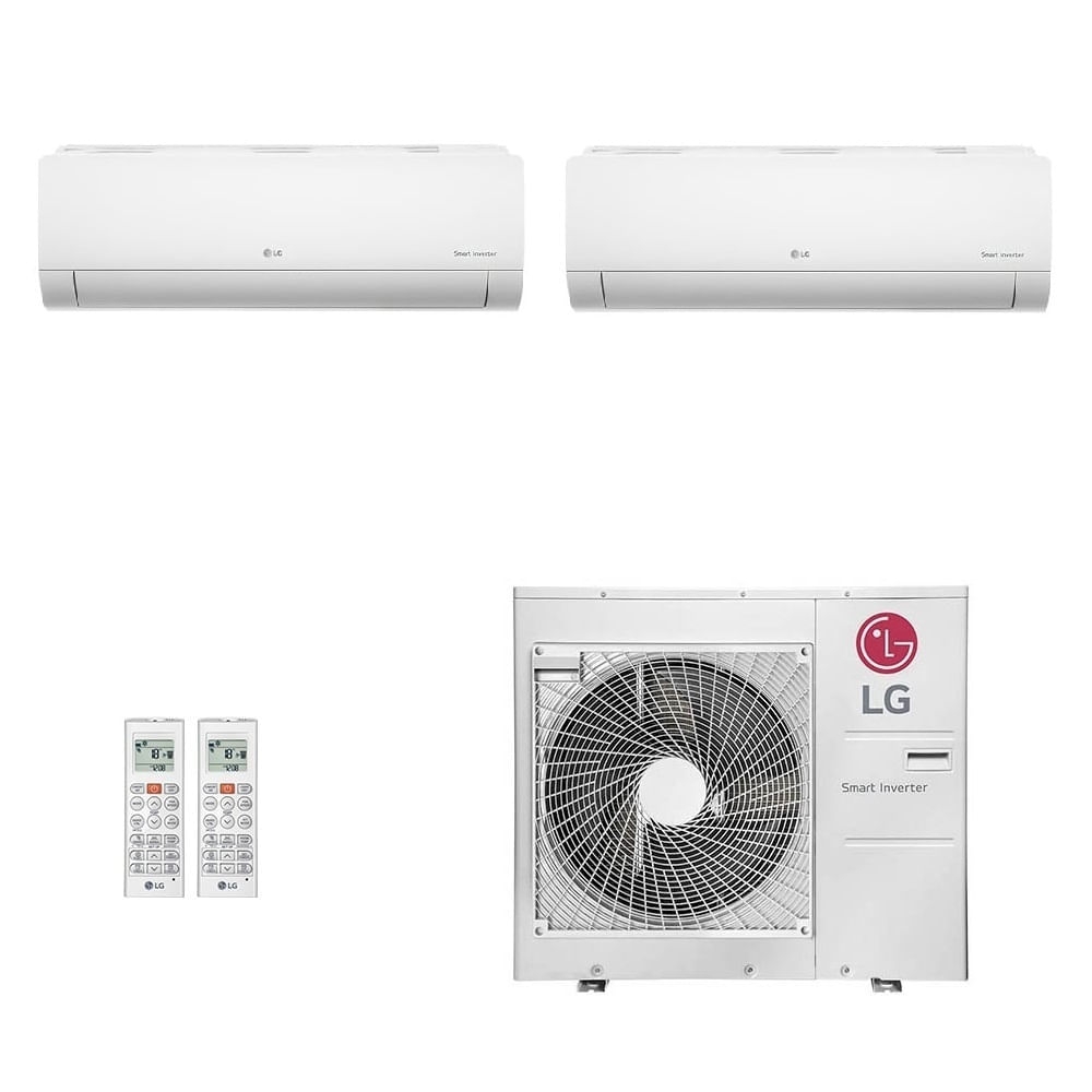 Ar-Condicionado Multi Split Inverter LG 30.000 BTUs (1x Evap HW 7.000 + 1x Evap HW 24.000) Quente/Frio 220V