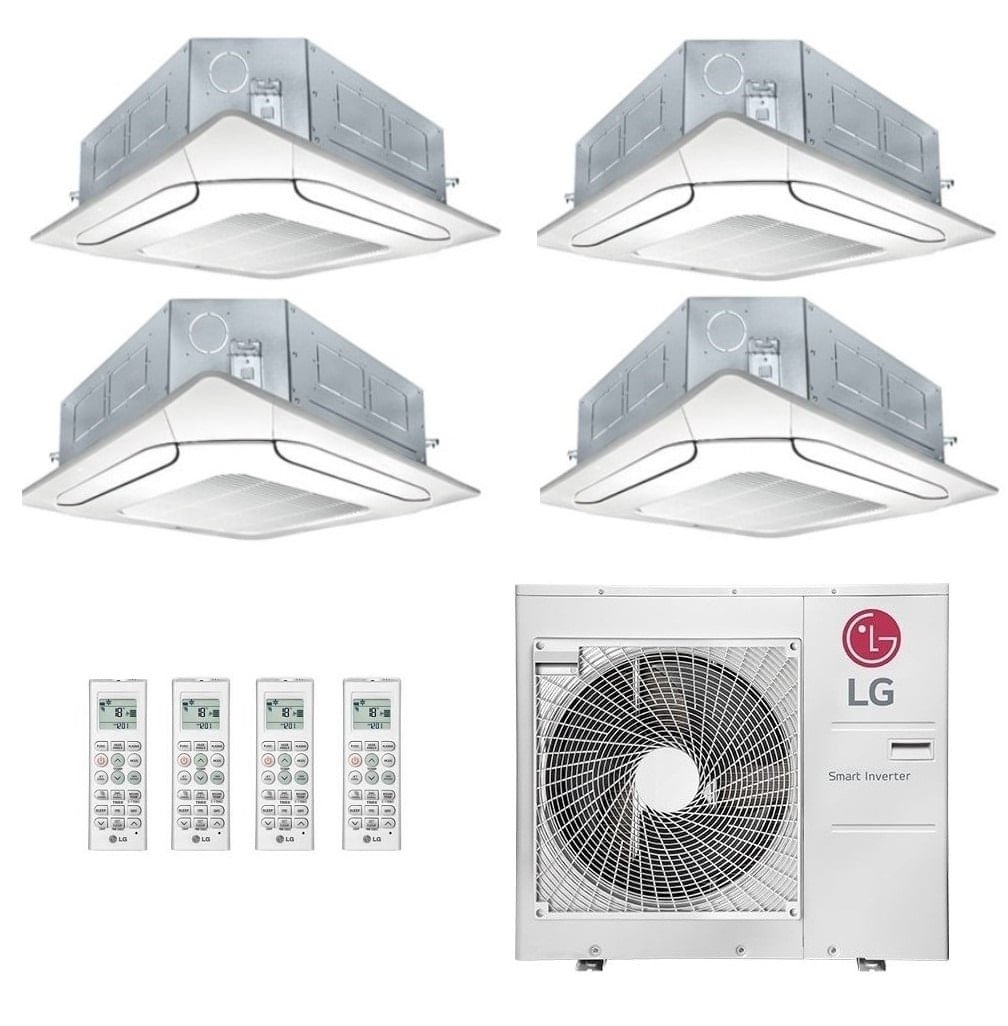 Ar-Condicionado Multi Split Inverter LG 30.000 BTUs (2x Evap K7 4 Vias 9.000 + 1x Evap K7 4 Vias 12.000 + 1x Evap K7 4 Vias 18.000) Quente/Frio 220V