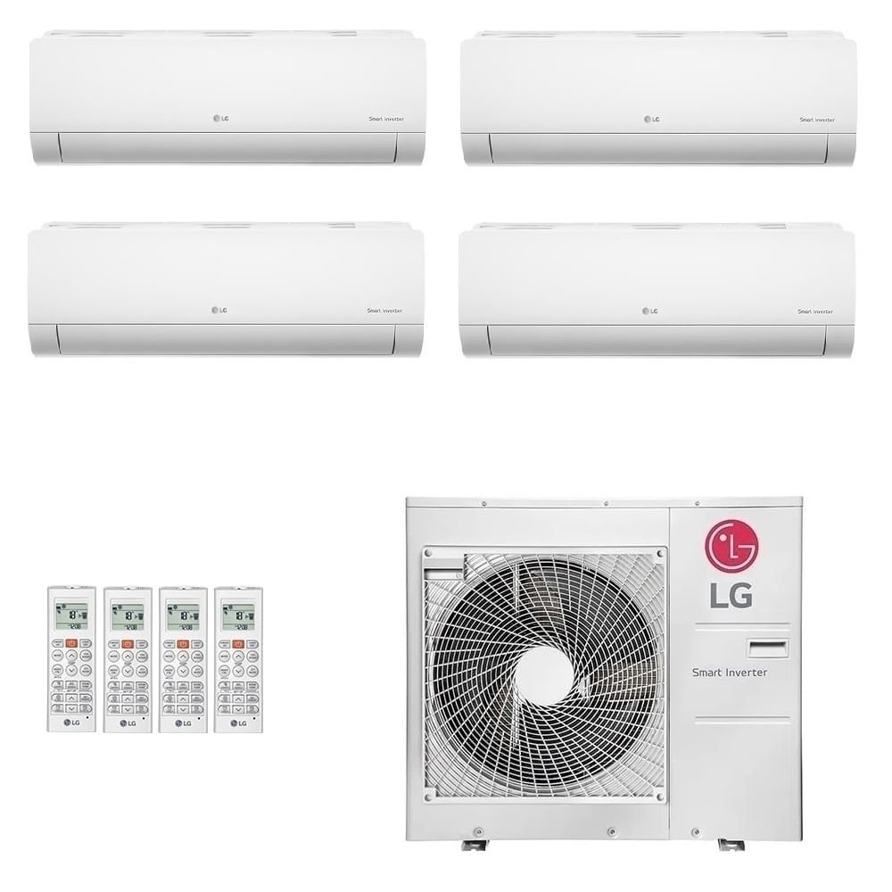 Ar-Condicionado Multi Split Inverter LG 30.000 BTUs (4x Evap HW 12.000) Quente/Frio 220V