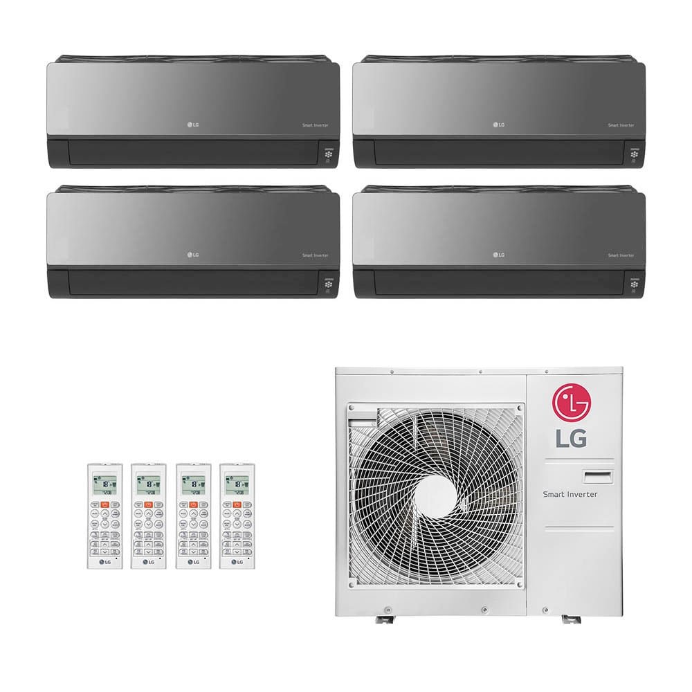 Ar-Condicionado Multi Split Inverter LG 30.000 BTUs (4x Evap HW Artcool 12.000) Quente/Frio 220V