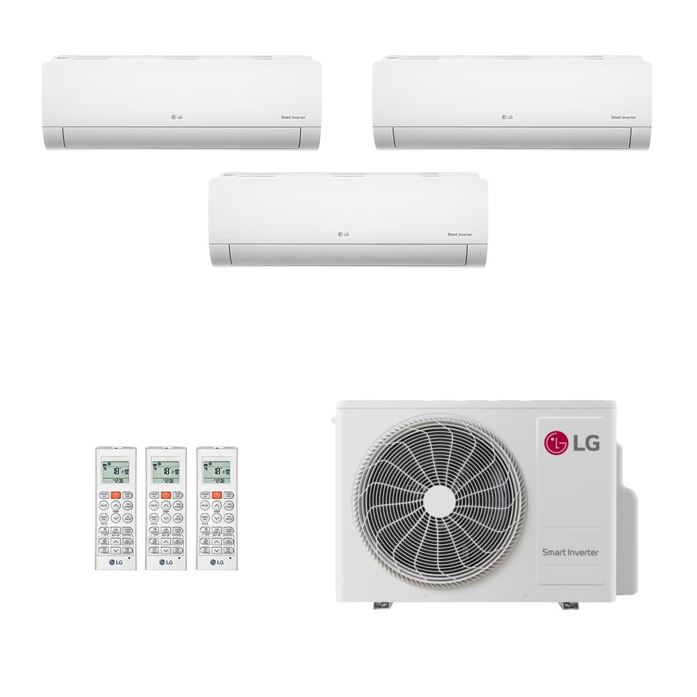 Ar-Condicionado Multi Split Inverter LG 36.000 (1x Evap HW 7.000 + 2x Evap HW 12.000) Só Frio 220V