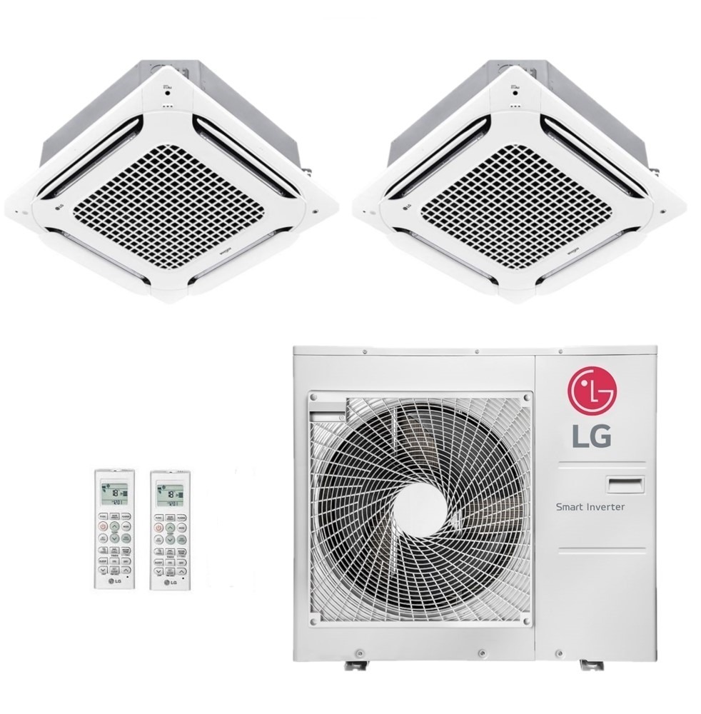 Ar-Condicionado Multi Split Inverter LG 36.000 (2x Evap Cassete 4 Vias 18.000) Quente/Frio 220V
