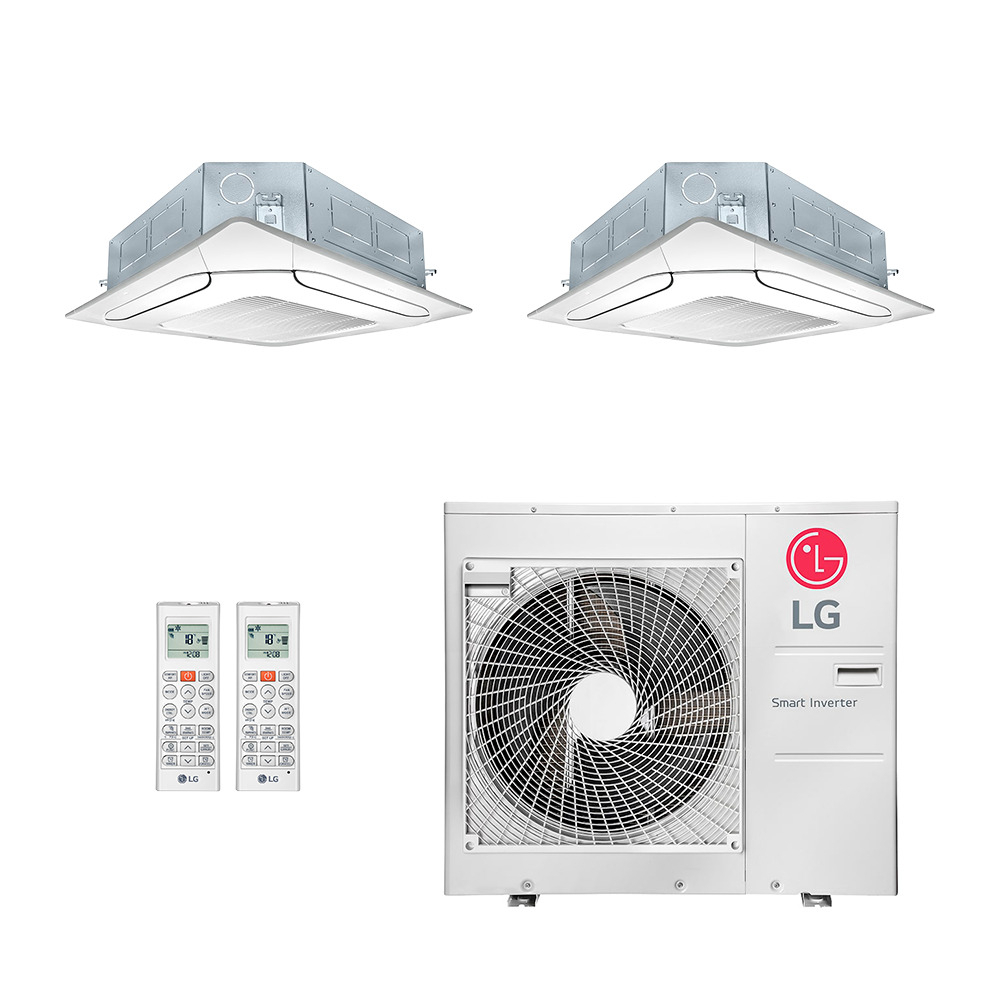 Ar-Condicionado Multi Split Inverter LG 36.000 (2x Evap Cassete 4 Vias 18.000) Quente/Frio 220V
