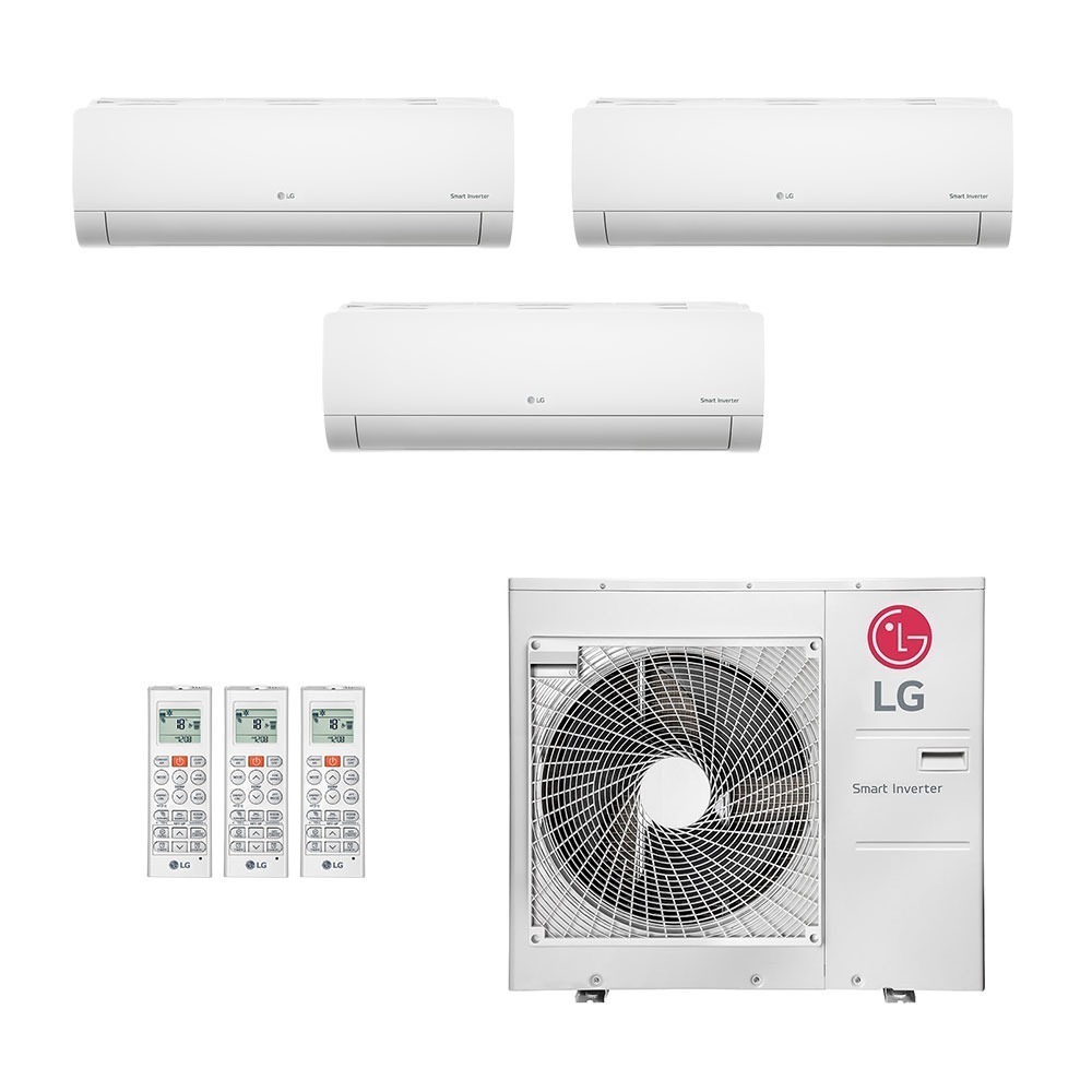 Ar-Condicionado Multi Split Inverter LG 36.000 (2x Evap HW 9.000 + 1x Evap HW 24.000) Quente/Frio 220V				