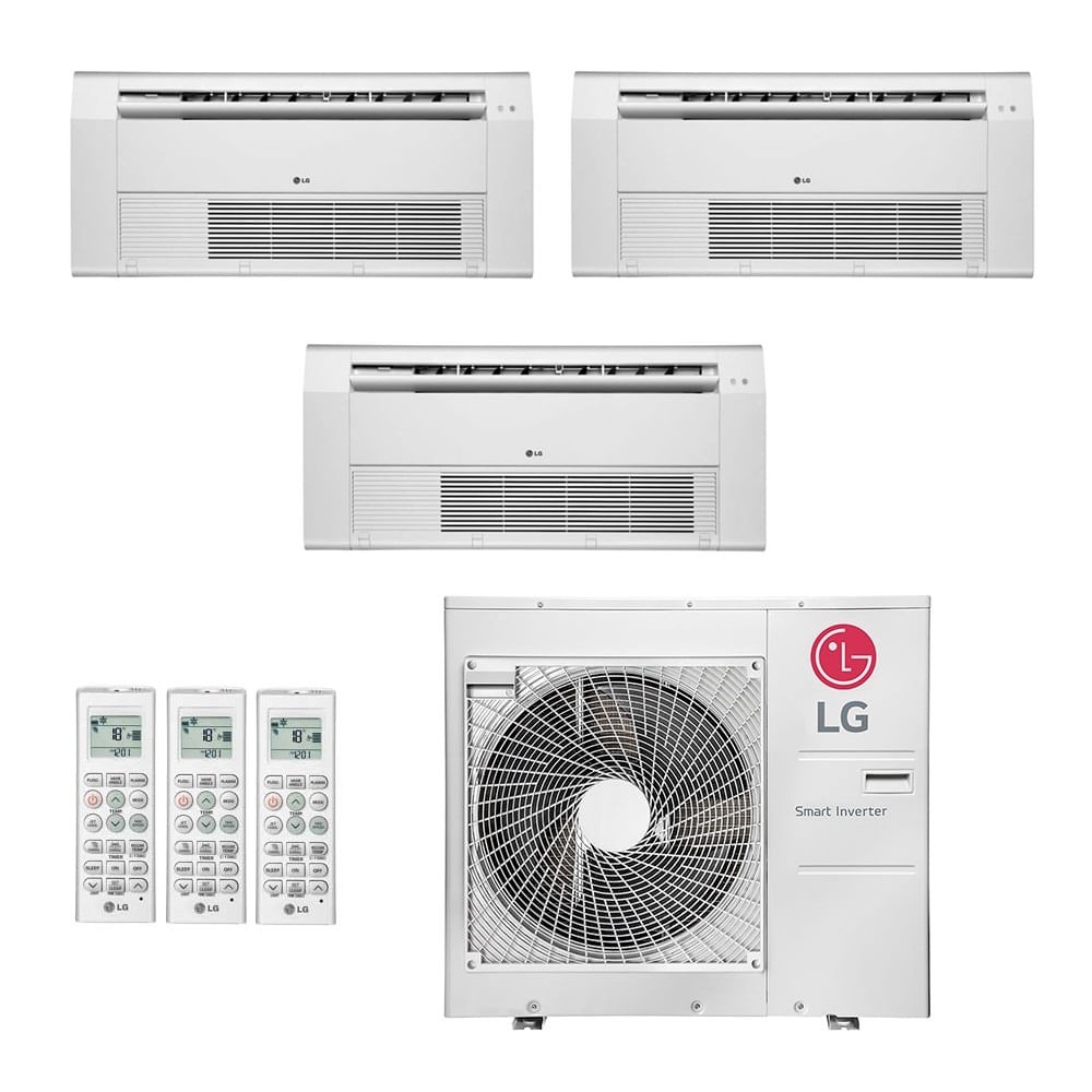 Ar-Condicionado Multi Split Inverter LG 36.000 (3x Evap Cassete 1 Via 9.000) Quente/Frio 220V