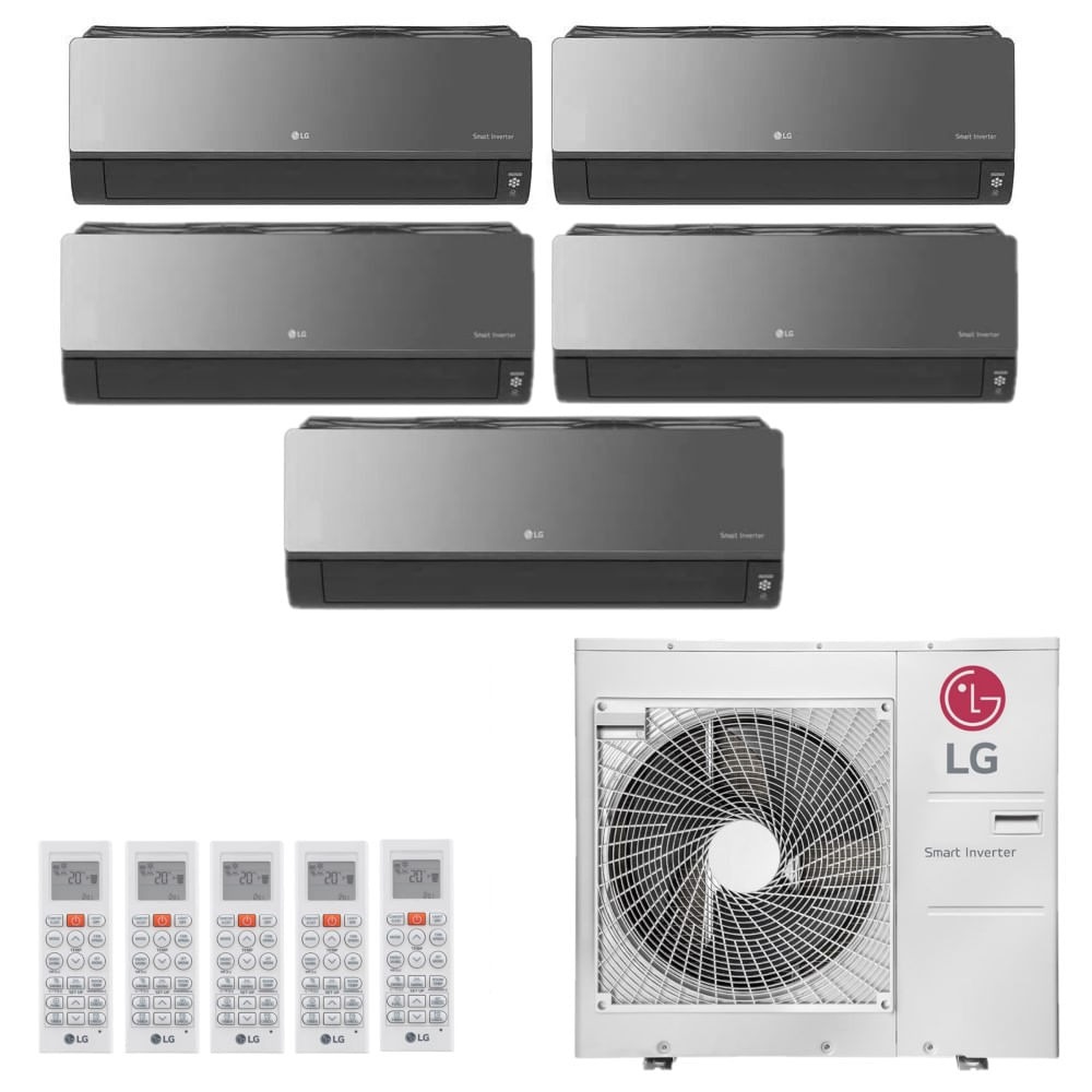 Ar-Condicionado Multi Split Inverter LG 36.000 (3x Evap HW Artcool 7.000 + 1x Evap HW Artcool 12.000 + 1x Evap HW Artcool 18.000) Quente/Frio 220V