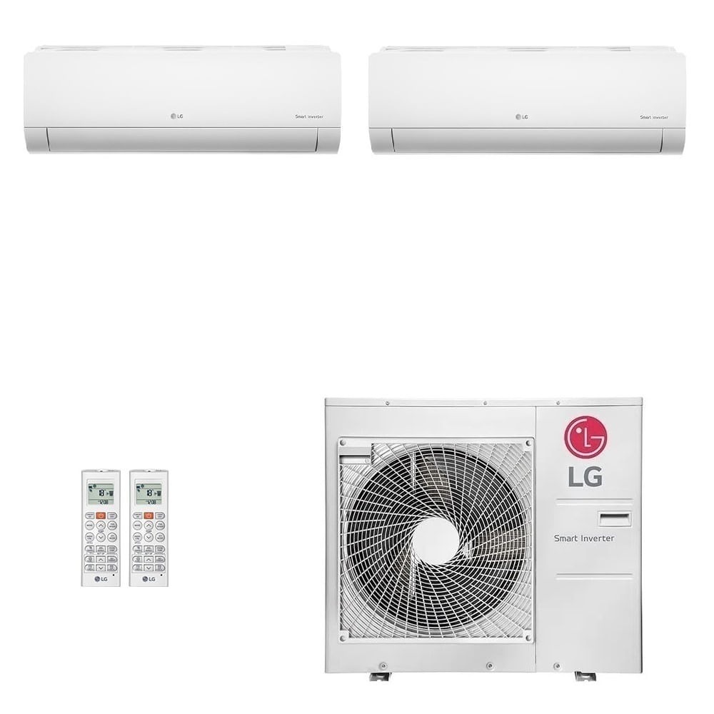 Ar-Condicionado Multi Split Inverter LG 36.000 BTUs (2x Evap HW 18.000) Quente/Frio 220V