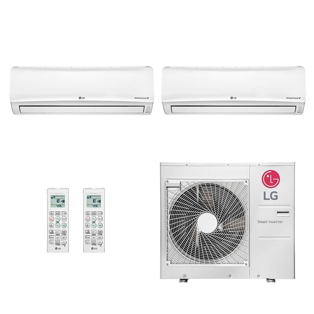 Ar-Condicionado Multi Split Inverter LG 36.000 BTUs (2x Evap HW 24.000) Quente/Frio 220V