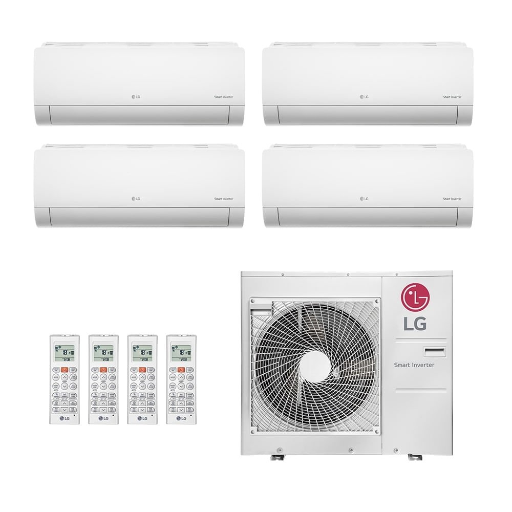 Ar-Condicionado Multi Split Inverter LG 36.000 BTUs (3x Evap HW 12.000 + 1x Evap HW 18.000) Quente/Frio 220V