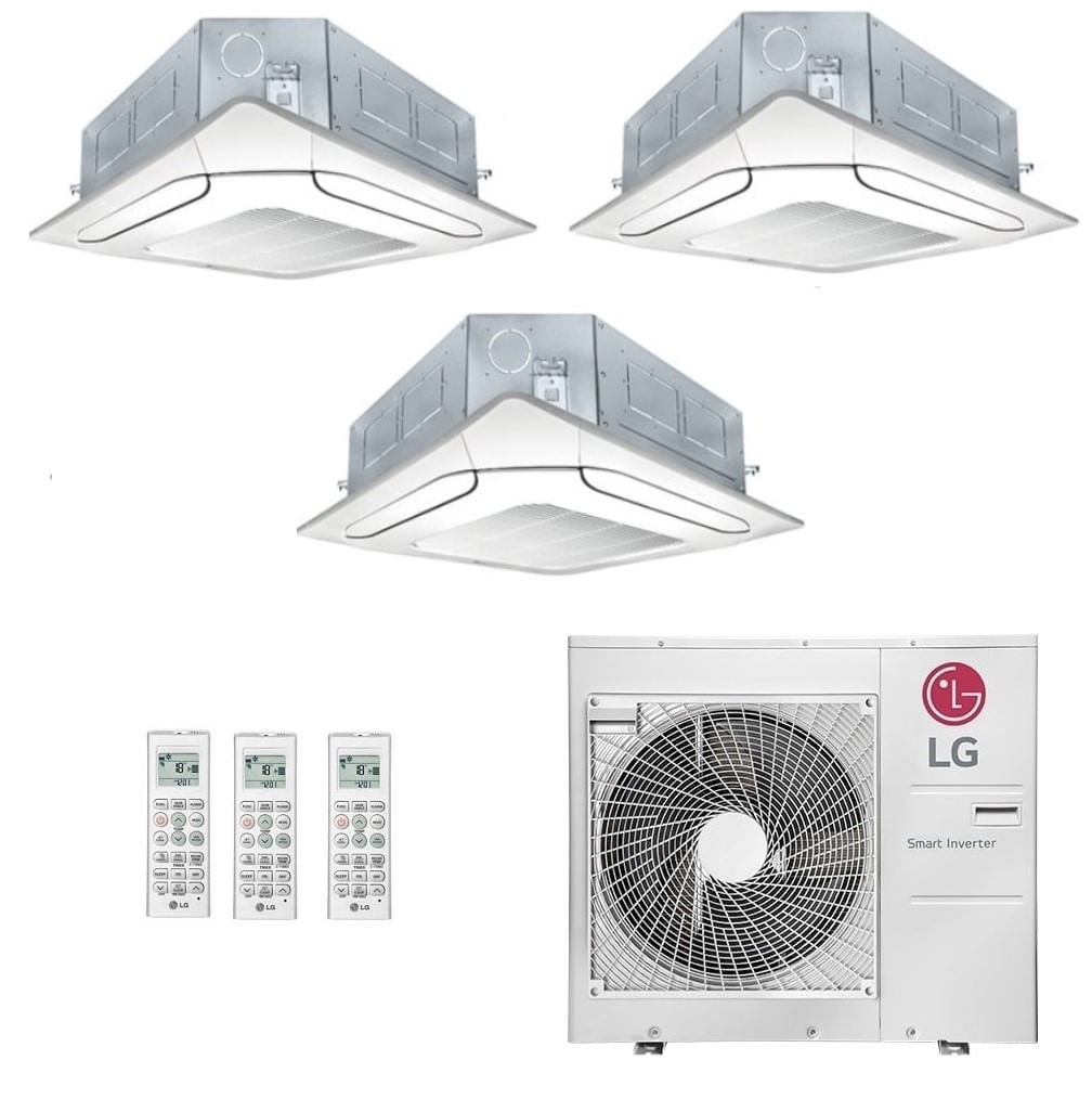 Ar-Condicionado Multi Split Inverter LG 36000 (1x Evap K7 4 Vias 9.000 + 1x Evap K7 4 Vias 12.000 + 1x Evap K7 4 Vias 18.000) Quente/Frio 220V