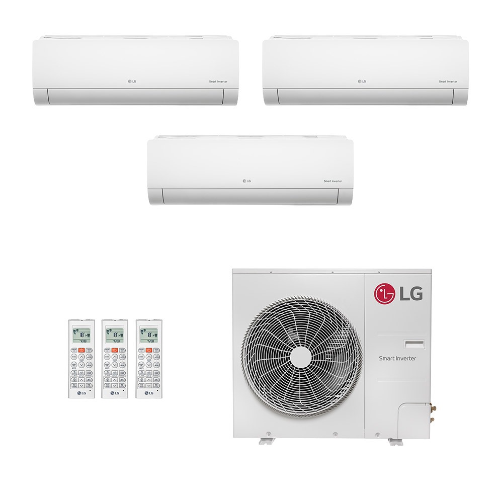 Ar-Condicionado Multi Split Inverter LG 48.000 (1x Evap HW 18.000 + 2x Evap HW 24.000) Só Frio 220V Ar-Condicionado Multi Split Inverter LG 48.000 (1x Evap HW 18.000 + 2x Evap HW 24.000) Só Frio 220V