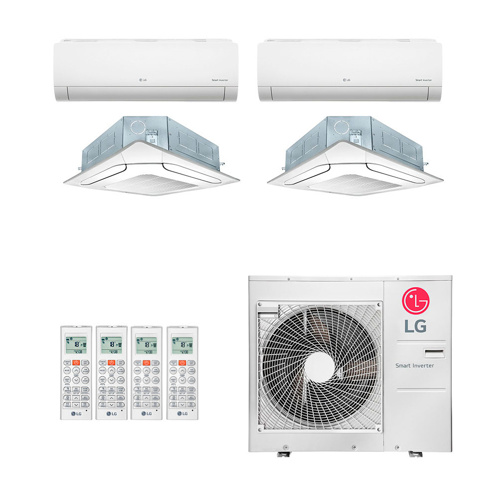 Ar-Condicionado Multi Split Inverter LG 48.000 (1x Evap HW 9.000 + 1x Evap HW 18.000 + 2x Evap Cassete 4 Vias 24.000) Quente/Frio 220V Ar-Condicionado Multi Split Inverter LG 48.000 (1x Evap HW 9.000 + 1x Evap HW 18.000 + 2x Evap Cassete 4 Vias 24.000) Quente/Frio 220V