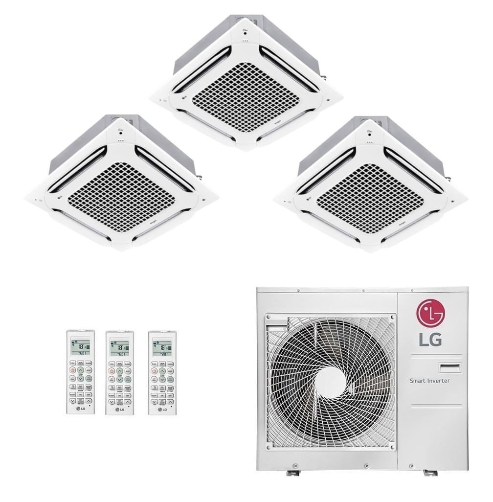 Ar-Condicionado Multi Split Inverter LG 48.000 (1x Evap K7 4 Vias 9.000 + 1x Evap K7 4 Vias 12.000 + 1x Evap K7 4 Vias 18.000) Quente/Frio 220V