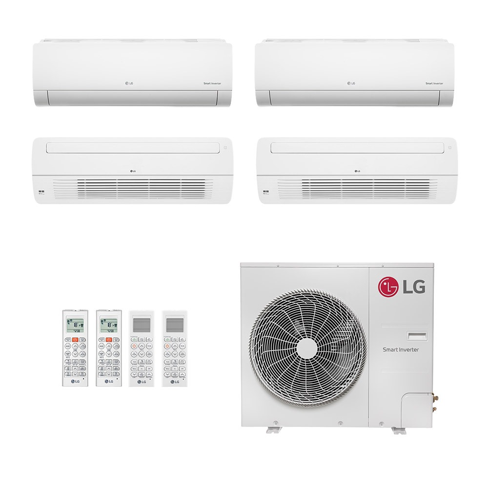Ar-Condicionado Multi Split Inverter LG 48.000 (2x Evap HW 7.000 + 2x Evap Cassete 1 Via 18.000) Só Frio 220V Ar-Condicionado Multi Split Inverter LG 48.000 (2x Evap HW 7.000 + 2x Evap Cassete 1 Via 18.000) Só Frio 220V