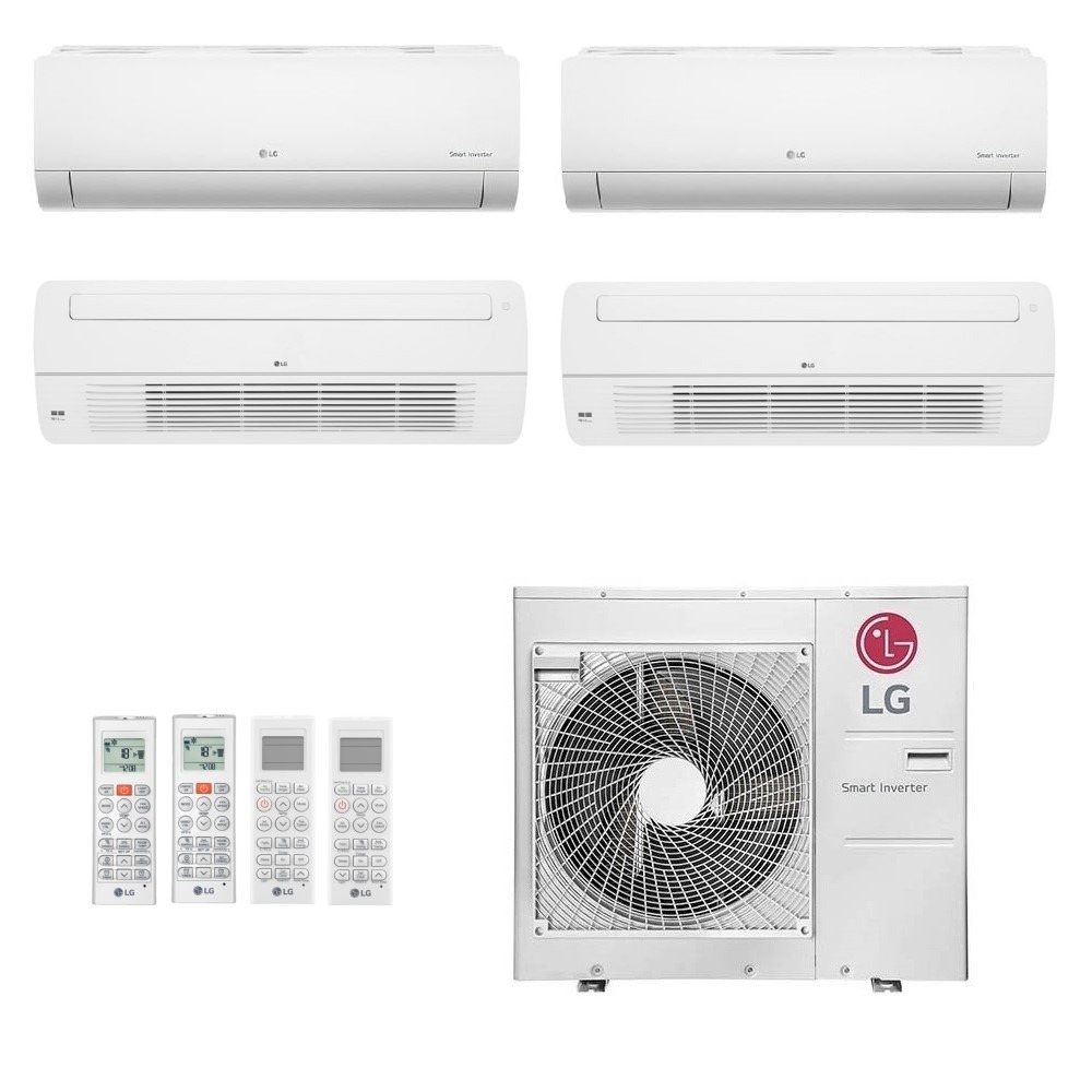 Ar-Condicionado Multi Split Inverter LG 48.000 (2x Evap HW 9.000 + 2x Evap Cassete 1 Via 18.000) Quente/Frio 220V Ar-Condicionado Multi Split Inverter LG 48.000 (2x Evap HW 9.000 + 2x Evap Cassete 1 Via 18.000) Quente/Frio 220V