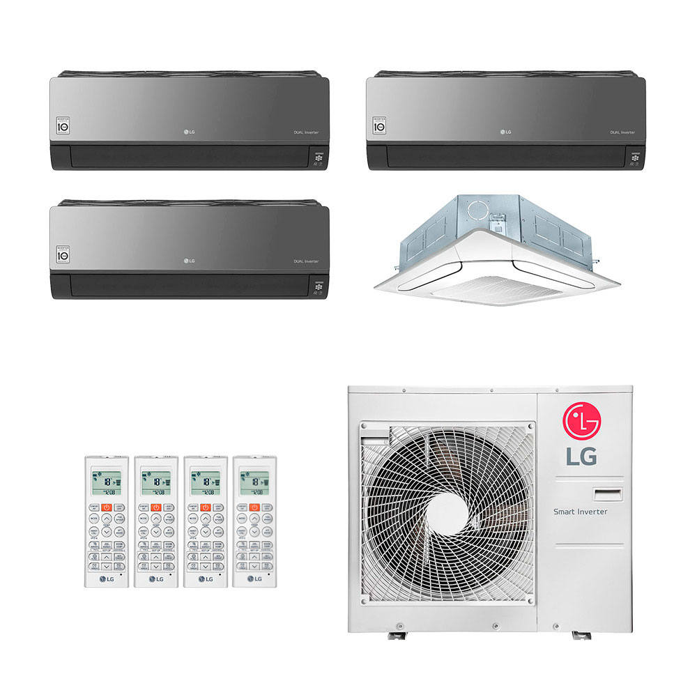 Ar-Condicionado Multi Split Inverter LG 48.000 (2x Evap HW Artcool 7.000 + 1x Evap HW Artcool 12.000 + 1x Evap Cassete 4 Vias 24.000) Quente/Frio 220V Ar-Condicionado Multi Split Inverter LG 48.000 (2x Evap HW Artcool 7.000 + 1x Evap HW Artcool 12.000 + 1x Evap Cassete 4 Vias 24.000) Quente/Frio 220V