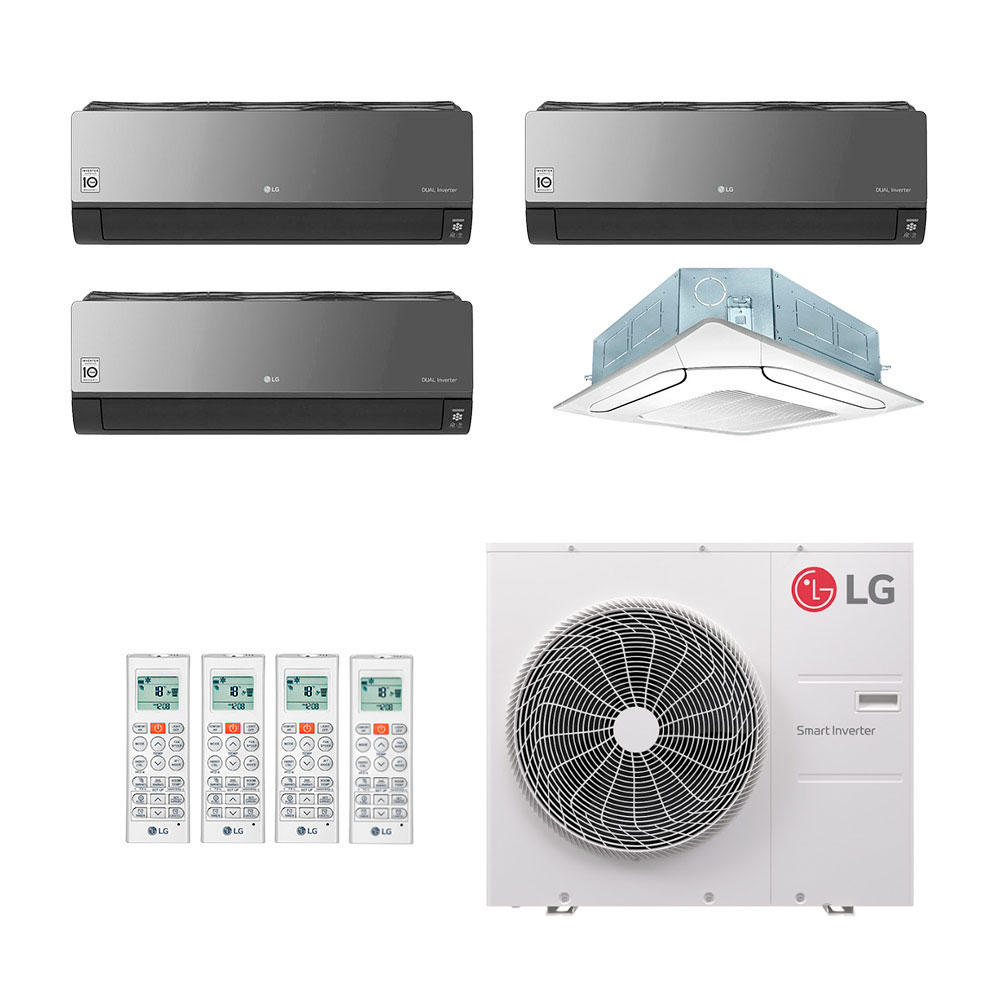 Ar-Condicionado Multi Split Inverter LG 48.000 (2x Evap HW Artcool 7.000 + 1x Evap HW Artcool 12.000 + 1x Evap Cassete 4 Vias 24.000) Só Frio 220V Ar-Condicionado Multi Split Inverter LG 48.000 (2x Evap HW Artcool 7.000 + 1x Evap HW Artcool 12.000 + 1x Evap Cassete 4 Vias 24.000) Só Frio 220V