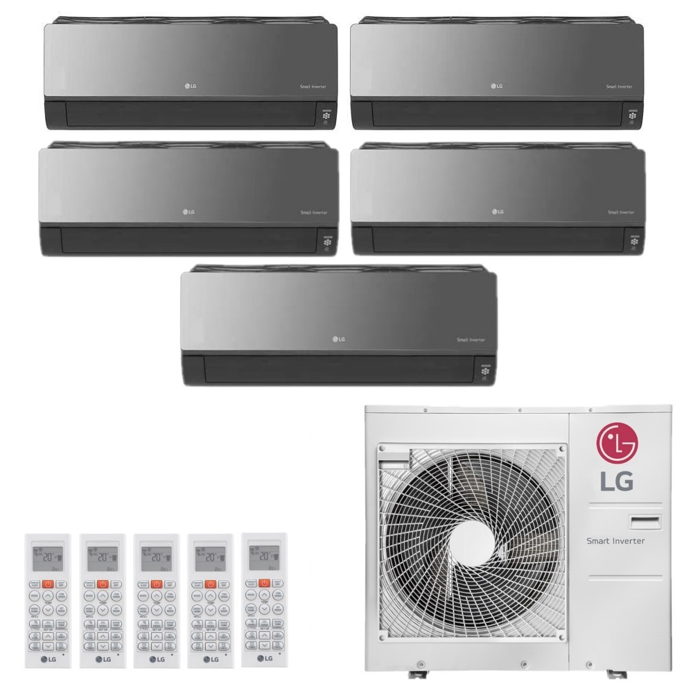 Ar-Condicionado Multi Split Inverter LG 48.000 (2x Evap HW Artcool 7.000 + 1x Evap HW Artcool 9.000 + 2x Evap HW Artcool 24.000) Quente/Frio 220V