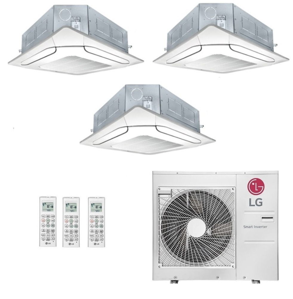 Ar-Condicionado Multi Split Inverter LG 48.000 (3x Evap Cassete 4 Vias 18.000) Quente/Frio 220V