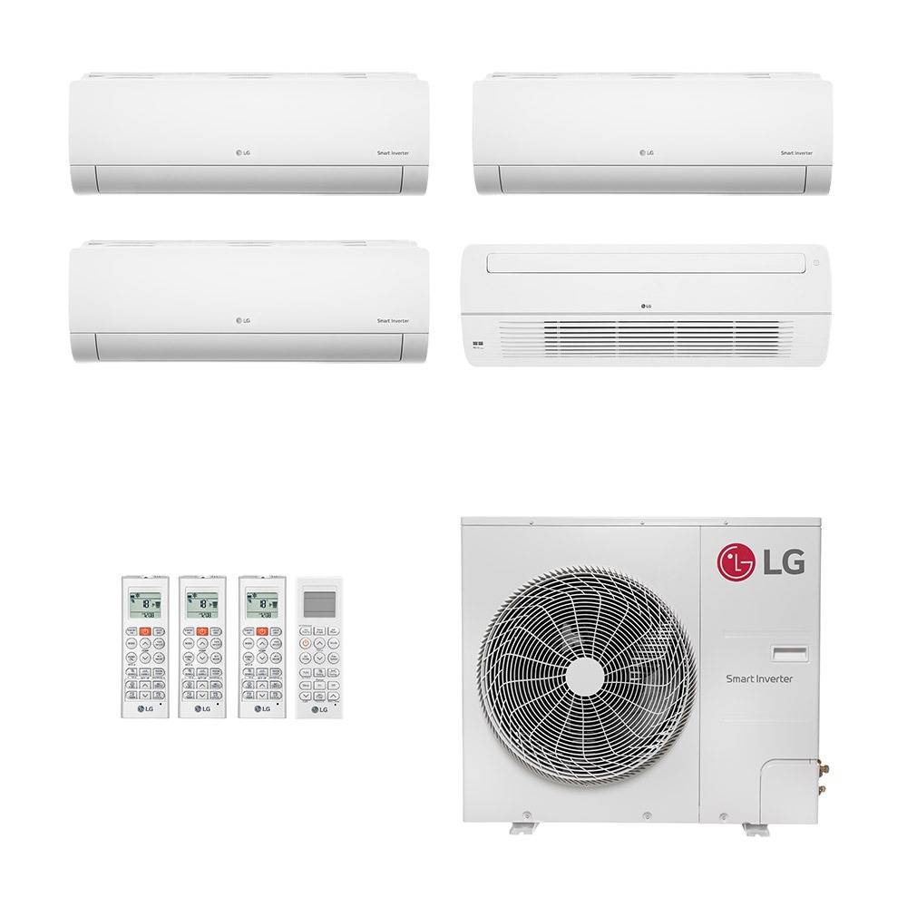 Ar-Condicionado Multi Split Inverter LG 48.000 (3x Evap HW 9.000 + 1x Evap Cassete 1 Via 18.000) Só Frio 220V Ar-Condicionado Multi Split Inverter LG 48.000 (3x Evap HW 9.000 + 1x Evap Cassete 1 Via 18.000) Só Frio 220V