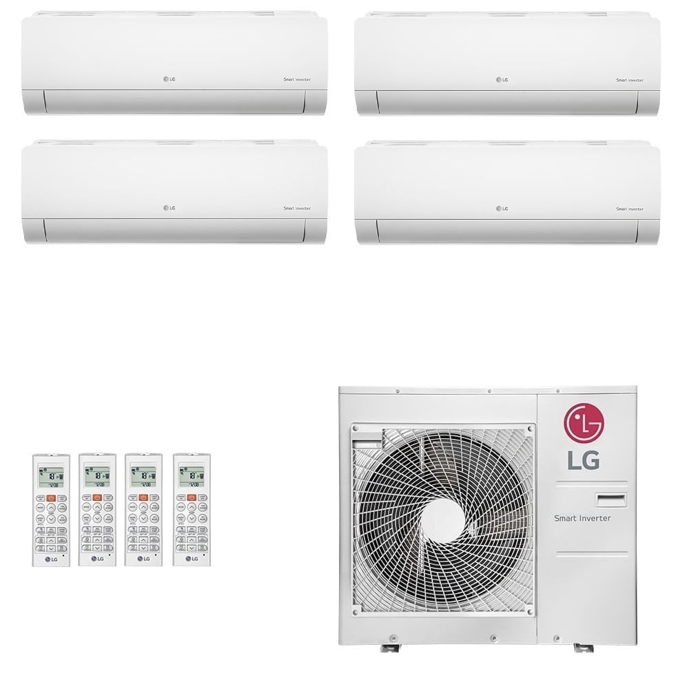 Ar-Condicionado Multi Split Inverter LG 48.000 (3x Evap HW 9.000 + 1x Evap HW 24.000) Quente/Frio 220V