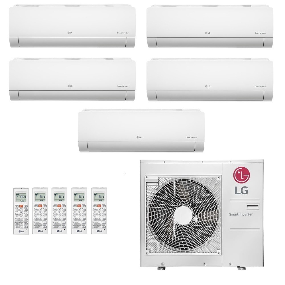 Ar-Condicionado Multi Split Inverter LG 48.000 (4x Evap HW 9.000 + 1x Evap HW 18.000) Quente/Frio 220V