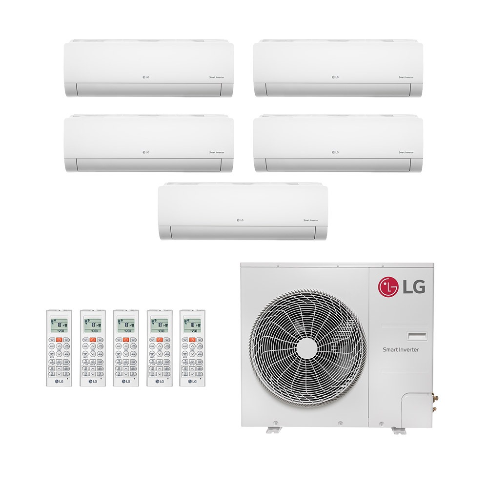 Ar-Condicionado Multi Split Inverter LG 48.000 (4x Evap HW 9.000 + 1x Evap HW 18.000) Só Frio 220V Ar-Condicionado Multi Split Inverter LG 48.000 (4x Evap HW 9.000 + 1x Evap HW 18.000) Só Frio 220V