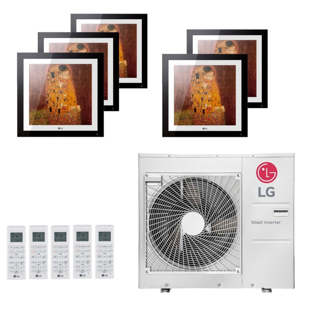 Ar-Condicionado Multi Split Inverter LG 48.000 (4x Evaporadora Artcool Gallery 9.000 + 1x Evap Artcool Gallery 12.000) Quente/Frio 220V