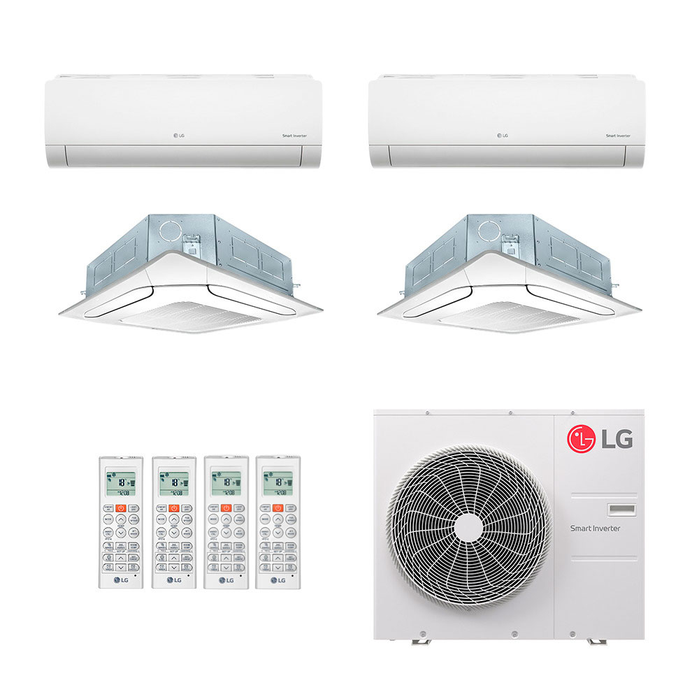 Ar-Condicionado Multi Split Inverter LG 52.000 (1x Evap HW 9.000 + 1x Evap HW 18.000 + 2x Evap Cassete 4 Vias 24.000) Só Frio 220V Ar-Condicionado Multi Split Inverter LG 52.000 (1x Evap HW 9.000 + 1x Evap HW 18.000 + 2x Evap Cassete 4 Vias 24.000) Só Frio 220V