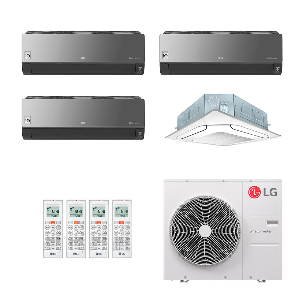 Ar-Condicionado Multi Split Inverter LG 52.000 (2x Evap HW Artcool 7.000 + 1x Evap HW Artcool 12.000 + 1x Evap Cassete 4 Vias 24.000) Só Frio 220V								
