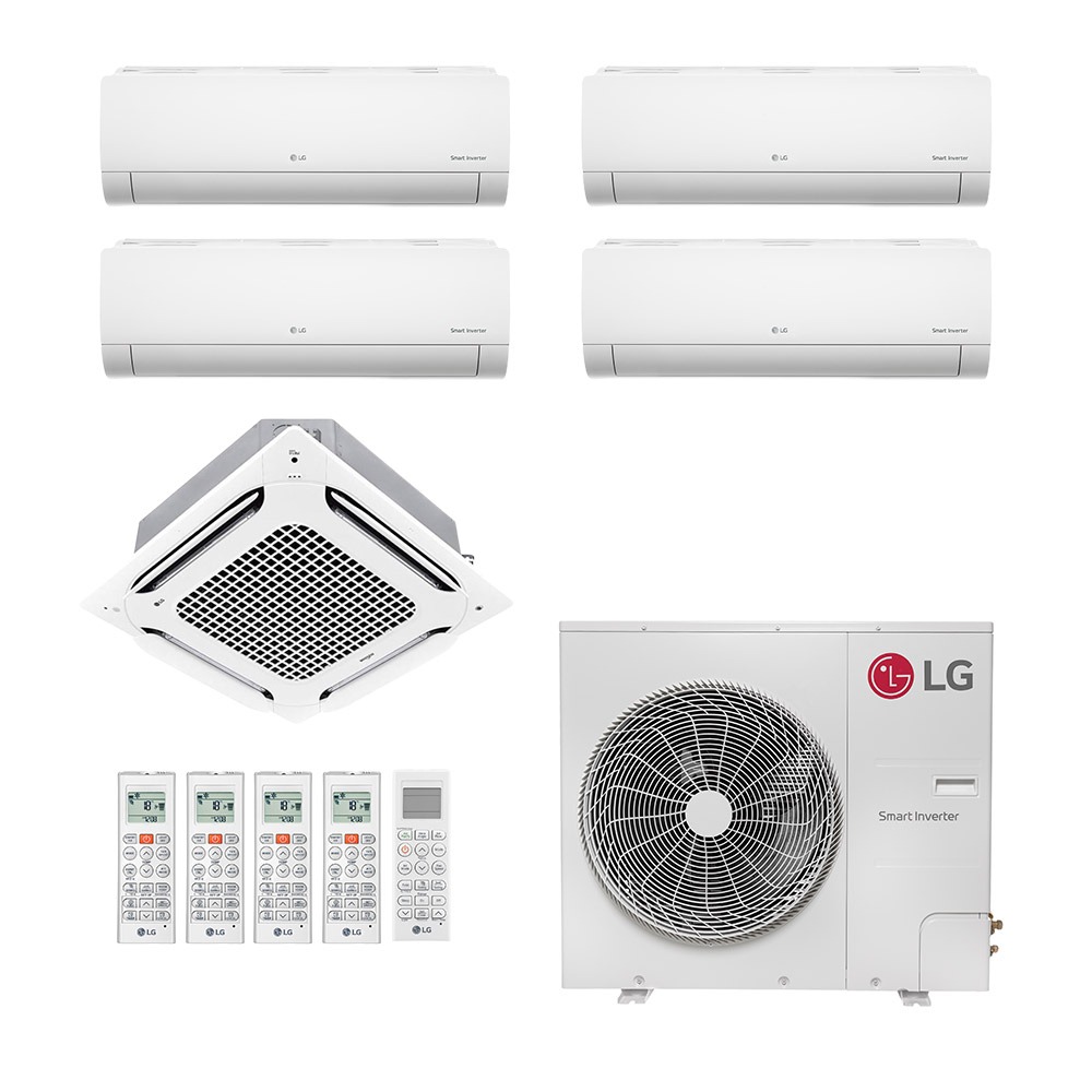 Ar-Condicionado Multi Split Inverter LG 52.000 (3x Evap HW 9.000 + 1x Evap HW 18.000 + 1x Evap Cassete 4 Vias 24.000) Só Frio 220V Ar-Condicionado Multi Split Inverter LG 52.000 (3x Evap HW 9.000 + 1x Evap HW 18.000 + 1x Evap Cassete 4 Vias 24.000) Só Frio 220V