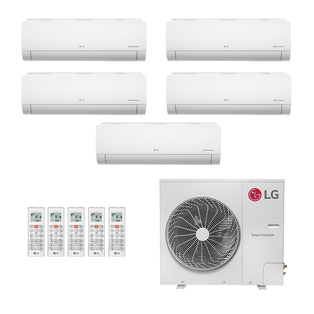 Ar-Condicionado Multi Split Inverter LG 52.000 (3x Evap HW 9.000 + 2x Evap HW 18.000) Só Frio 220V Ar-Condicionado Multi Split Inverter LG 52.000 (3x Evap HW 9.000 + 2x Evap HW 18.000) Só Frio 220V