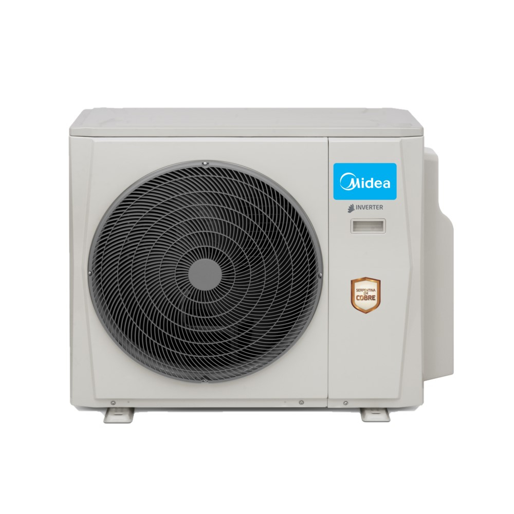 Ar-Condicionado Multi Split Inverter Midea 27.000 (2x Evap HW 9.000 + 1x Evap Cassete 1 Via 12.000) Quente/Frio 220V