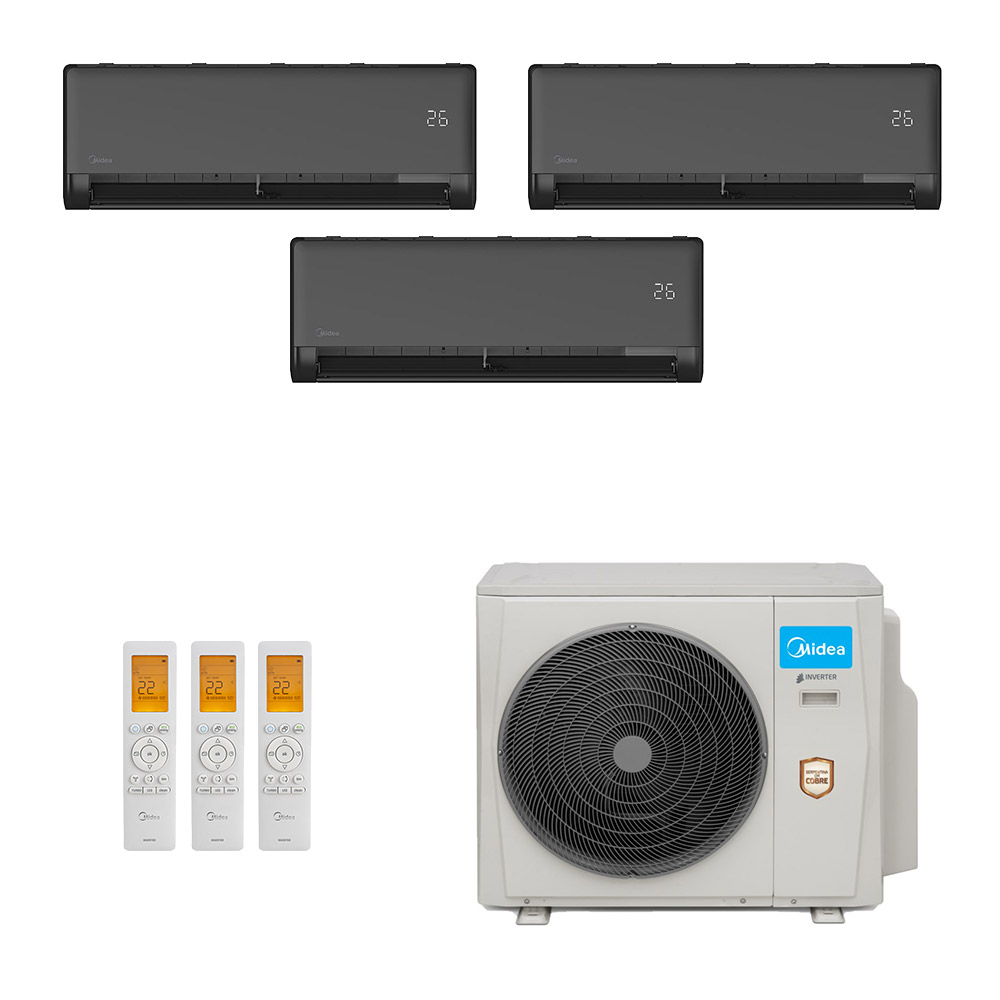 Ar-condicionado Multi Split Inverter Midea 36.000 (2x Evap HW 12.000 + 1x Evap HW 24.000) Quente/Frio 220V Ar-condicionado Multi Split Inverter Midea 36.000 (2x Evap HW 12.000 + 1x Evap HW 24.000) Quente/Frio 220V